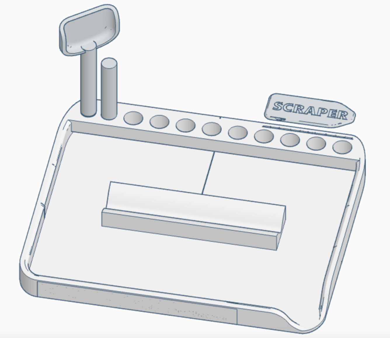 rolling tray v2 3d printed