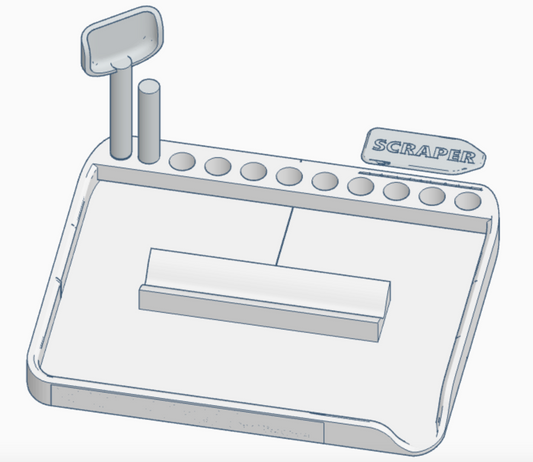 rolling tray v2 3d printed