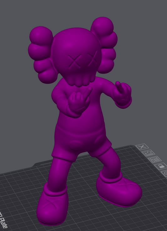 flick kaws 10in tall 3d printed