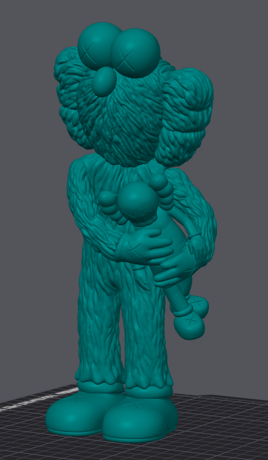 Elmo companion kaws 10in tall 3d printed